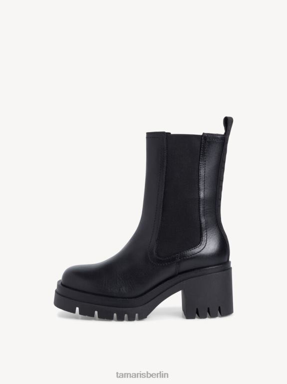 de Tamaris Frauen Chelsea-Stiefel aus Leder – Schwarz/Schwarzes Leder 0LHV41372 Schuhe