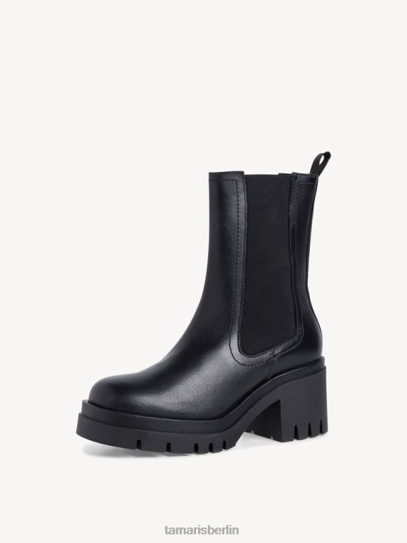 de Tamaris Frauen Chelsea-Stiefel aus Leder – Schwarz/Schwarzes Leder 0LHV41372 Schuhe