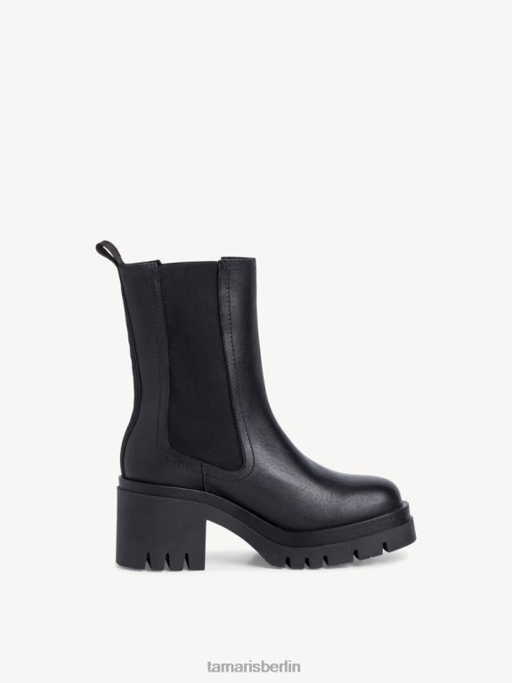 de Tamaris Frauen Chelsea-Stiefel aus Leder – Schwarz/Schwarzes Leder 0LHV41372 Schuhe