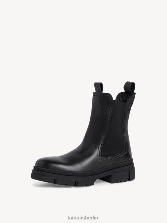 de Tamaris Frauen Chelsea-Stiefel aus Leder – Schwarz/Schwarzes Leder 0LHV41683 Schuhe