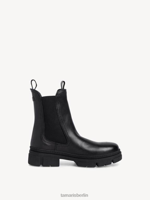 de Tamaris Frauen Chelsea-Stiefel aus Leder – Schwarz/Schwarzes Leder 0LHV41683 Schuhe