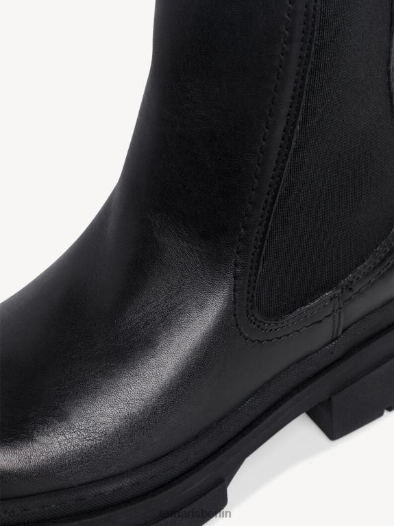 de Tamaris Frauen Chelsea-Stiefel aus Leder – Schwarz/Schwarzes Leder 0LHV41683 Schuhe