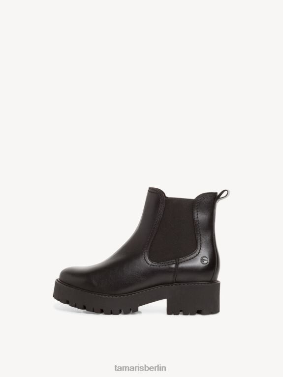 de Tamaris Frauen Chelsea-Stiefel aus Leder – Schwarz/Schwarzes Leder 0LHV41872 Schuhe