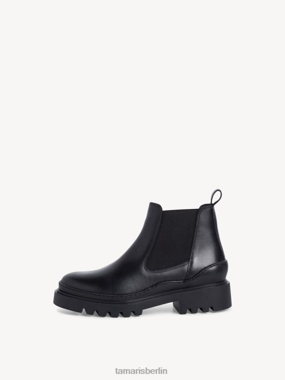 de Tamaris Frauen Chelsea-Stiefel aus Leder – Schwarz/Schwarzes Leder 0LHV4777 Schuhe