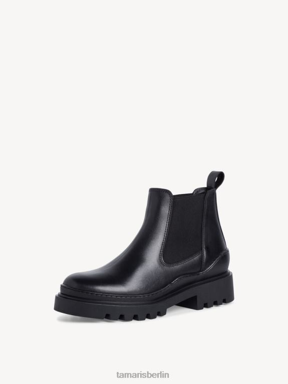 de Tamaris Frauen Chelsea-Stiefel aus Leder – Schwarz/Schwarzes Leder 0LHV4777 Schuhe