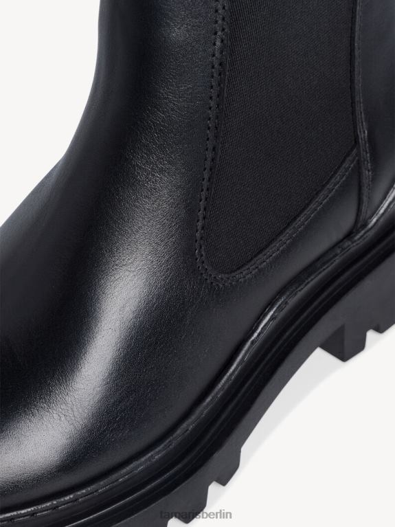 de Tamaris Frauen Chelsea-Stiefel aus Leder – Schwarz/Schwarzes Leder 0LHV4777 Schuhe