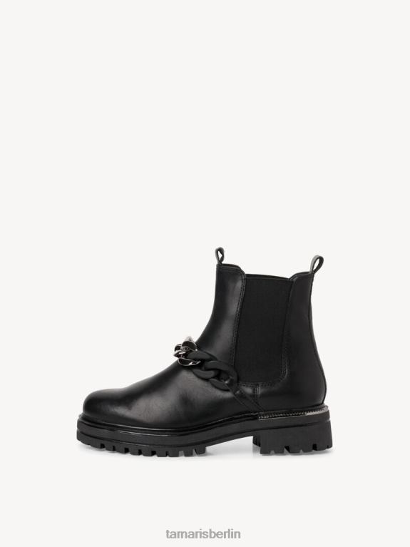 de Tamaris Frauen Chelsea-Stiefel aus Leder – Schwarz/Schwarzes Leder 0LHV4872 Schuhe
