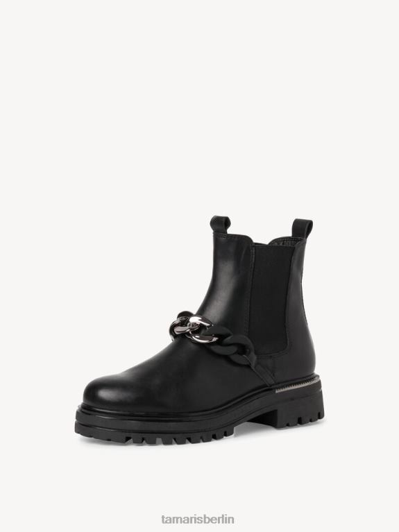 de Tamaris Frauen Chelsea-Stiefel aus Leder – Schwarz/Schwarzes Leder 0LHV4872 Schuhe