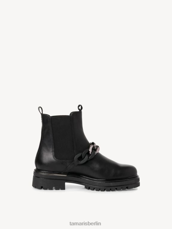 de Tamaris Frauen Chelsea-Stiefel aus Leder – Schwarz/Schwarzes Leder 0LHV4872 Schuhe