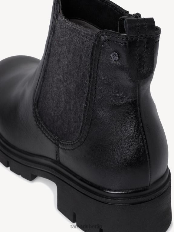 de Tamaris Frauen Chelsea-Stiefel aus Leder – Schwarz/Schwarzes Nappaleder 0LHV41387 Schuhe