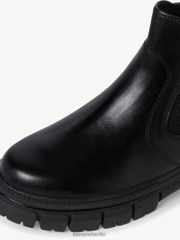 de Tamaris Frauen Chelsea-Stiefel aus Leder – Schwarz/Schwarzes Nappaleder 0LHV41608 Schuhe