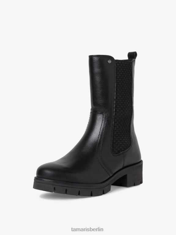 de Tamaris Frauen Chelsea-Stiefel aus Leder – Schwarz/Schwarzes Nappaleder 0LHV41619 Schuhe