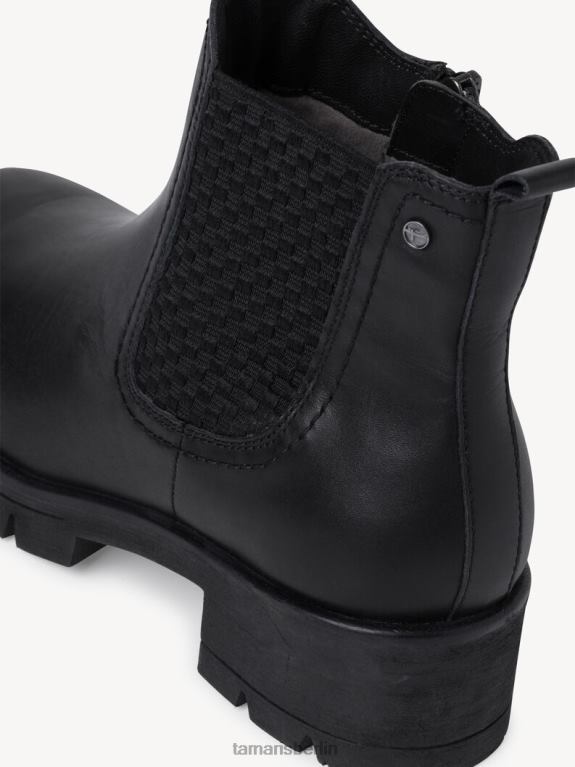 de Tamaris Frauen Chelsea-Stiefel aus Leder – Schwarz/Schwarzes Nappaleder 0LHV41631 Schuhe