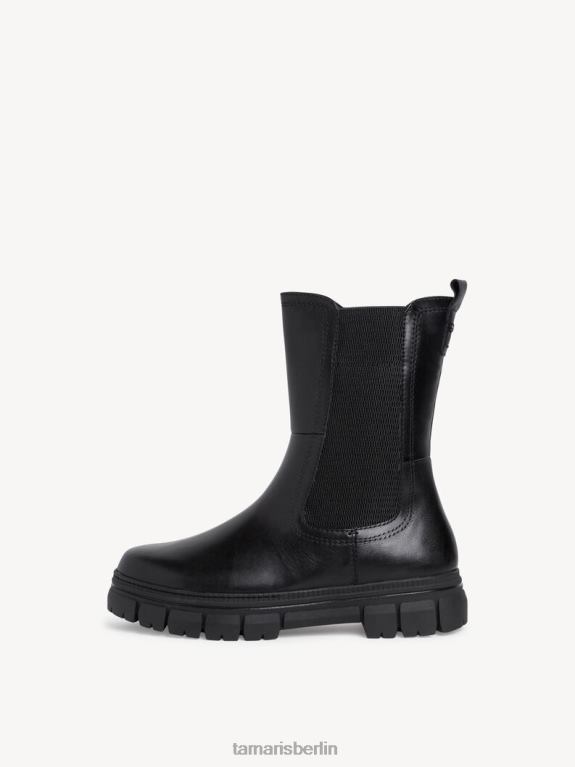 de Tamaris Frauen Chelsea-Stiefel aus Leder – Schwarz/Schwarzes Nappaleder 0LHV4234 Schuhe