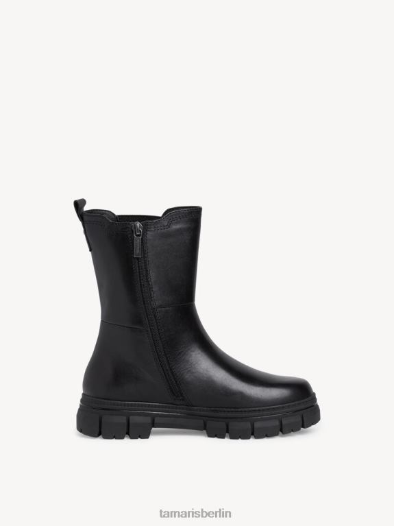 de Tamaris Frauen Chelsea-Stiefel aus Leder – Schwarz/Schwarzes Nappaleder 0LHV4234 Schuhe