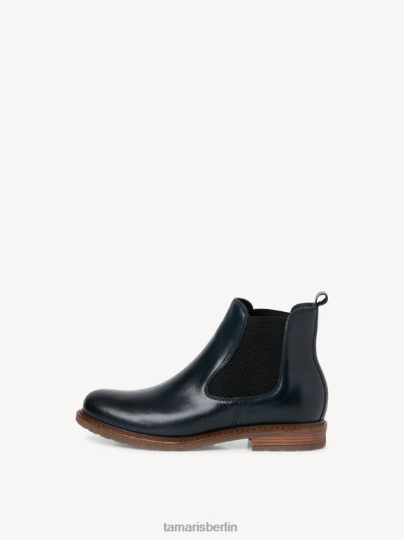 de Tamaris Frauen Chelsea-Stiefel aus Leder – blaues/marineblaues Leder 0LHV42194 Schuhe
