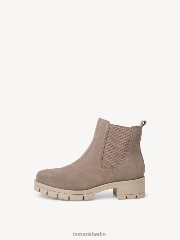 de Tamaris Frauen Chelsea-Stiefel aus Leder – braunes/taupefarbenes Wildleder 0LHV41390 Schuhe