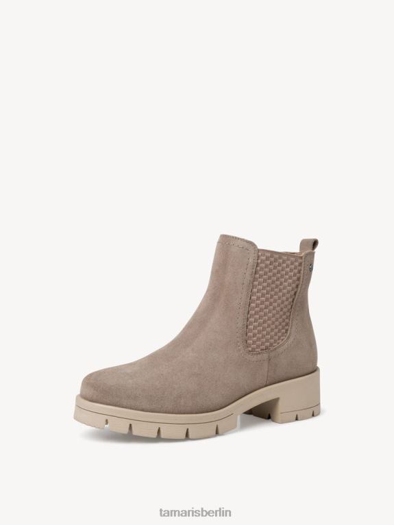 de Tamaris Frauen Chelsea-Stiefel aus Leder – braunes/taupefarbenes Wildleder 0LHV41390 Schuhe