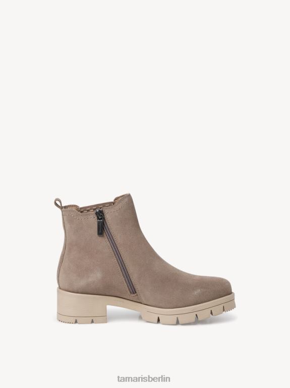de Tamaris Frauen Chelsea-Stiefel aus Leder – braunes/taupefarbenes Wildleder 0LHV41390 Schuhe