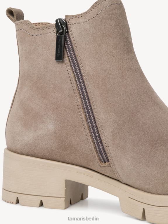 de Tamaris Frauen Chelsea-Stiefel aus Leder – braunes/taupefarbenes Wildleder 0LHV41390 Schuhe