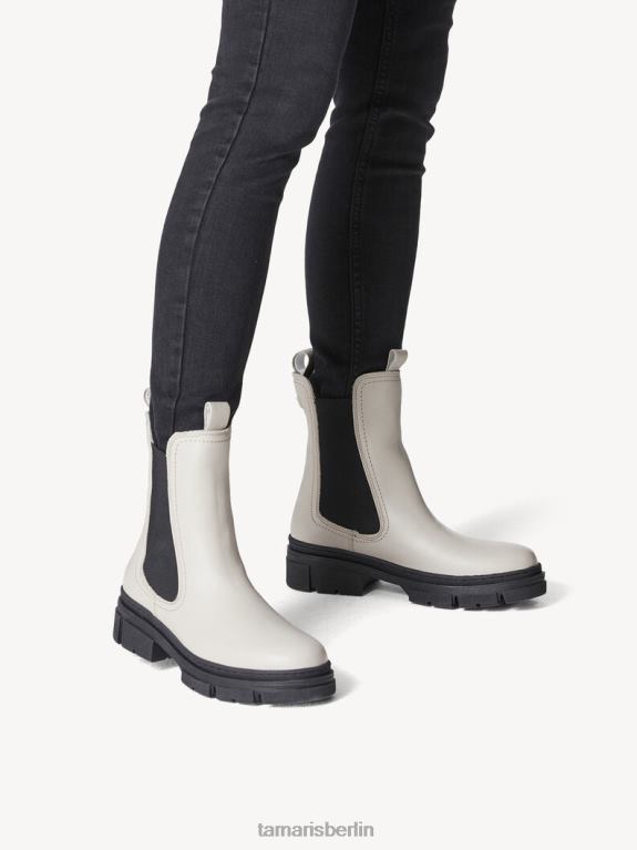 de Tamaris Frauen Chelsea-Stiefel aus Leder – grau/graues Leder 0LHV42019 Schuhe