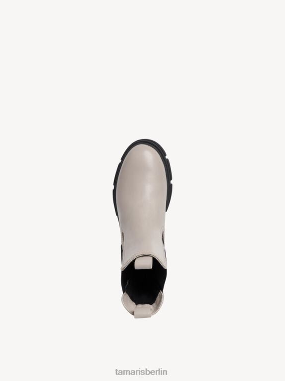 de Tamaris Frauen Chelsea-Stiefel aus Leder – grau/graues Leder 0LHV42019 Schuhe