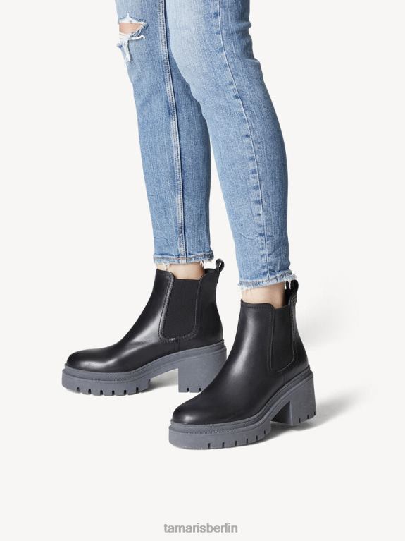 de Tamaris Frauen Chelsea-Stiefel aus Leder – schwarz 0LHV41893 Schuhe