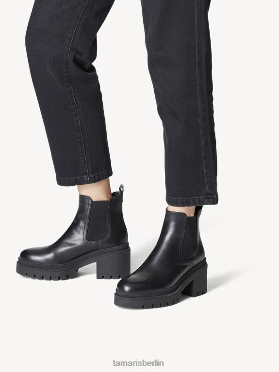 de Tamaris Frauen Chelsea-Stiefel aus Leder – schwarz 0LHV42034 Schuhe