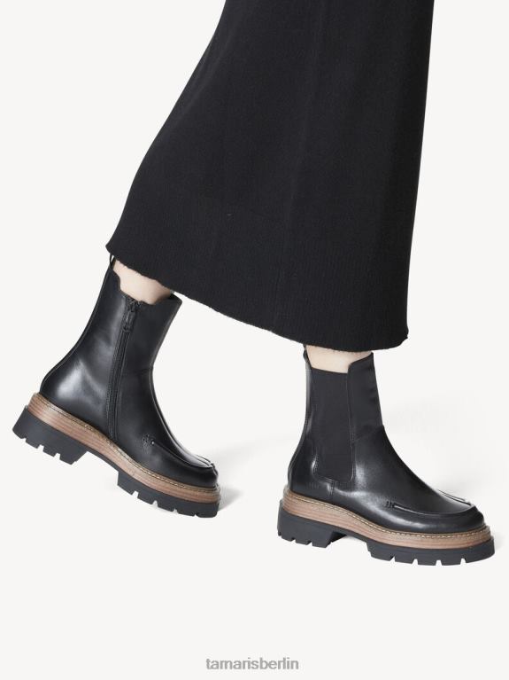 de Tamaris Frauen Chelsea-Stiefel aus Leder – schwarz 0LHV4889 Schuhe