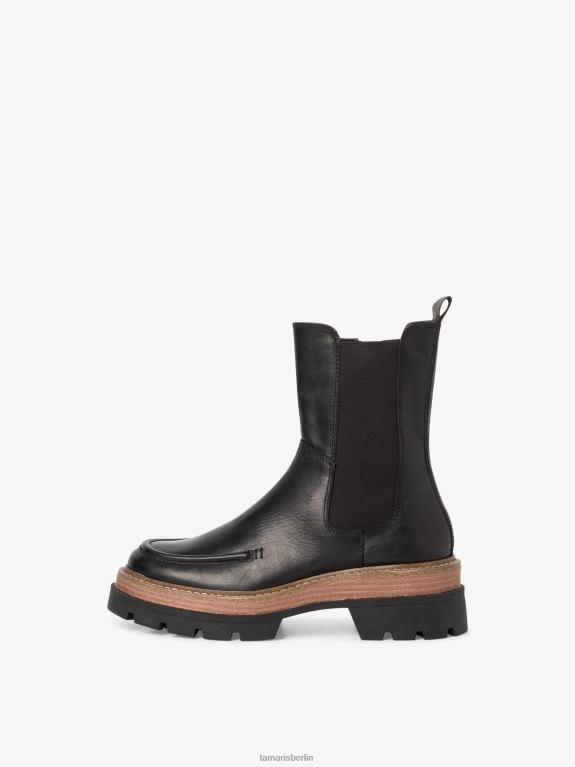 de Tamaris Frauen Chelsea-Stiefel aus Leder – schwarz 0LHV4889 Schuhe