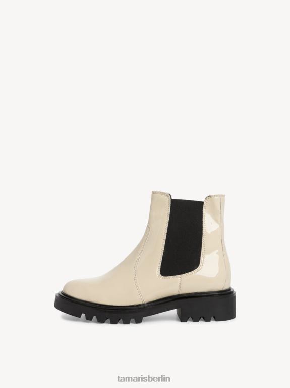 de Tamaris Frauen Chelsea-Stiefel – beige/elfenbeinfarbenes Lackleder 0LHV4808 Schuhe