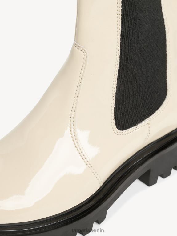 de Tamaris Frauen Chelsea-Stiefel – beige/elfenbeinfarbenes Lackleder 0LHV4808 Schuhe