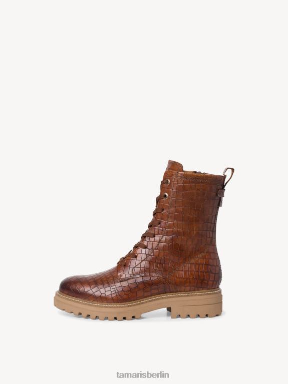 de Tamaris Frauen Lederstiefelette - Braun/Cognac-Kroko 0LHV41744 Schuhe