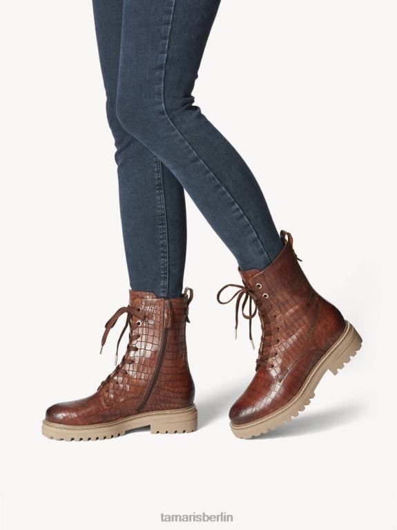 de Tamaris Frauen Lederstiefelette - Braun/Cognac-Kroko 0LHV41744 Schuhe