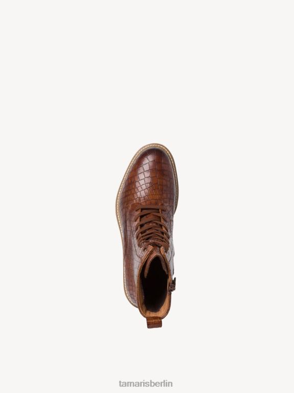 de Tamaris Frauen Lederstiefelette - Braun/Cognac-Kroko 0LHV41744 Schuhe