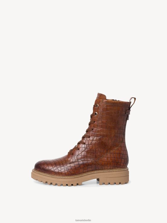 de Tamaris Frauen Lederstiefelette - Braun/Cognac-Kroko 0LHV41744 Schuhe