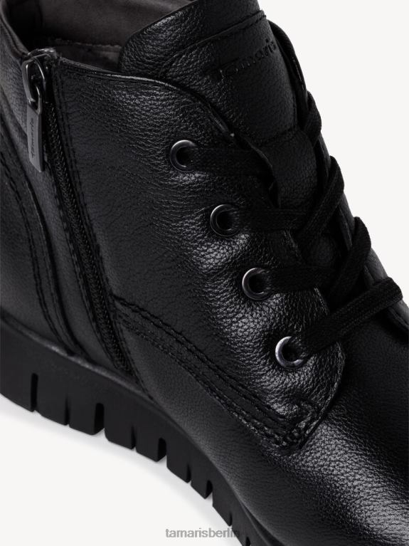de Tamaris Frauen Lederstiefelette - Schwarz/Schwarzes Nappaleder 0LHV41121 Schuhe
