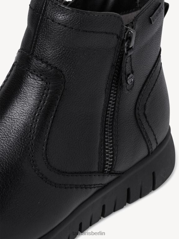 de Tamaris Frauen Lederstiefelette - Schwarz/Schwarzes Nappaleder 0LHV41220 Schuhe