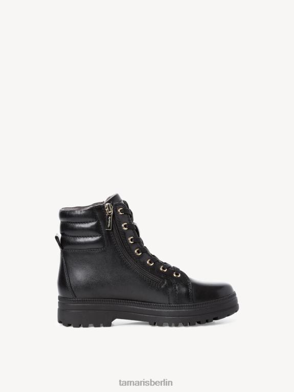 de Tamaris Frauen Lederstiefelette - Schwarz/Schwarzes Nappaleder 0LHV41379 Schuhe