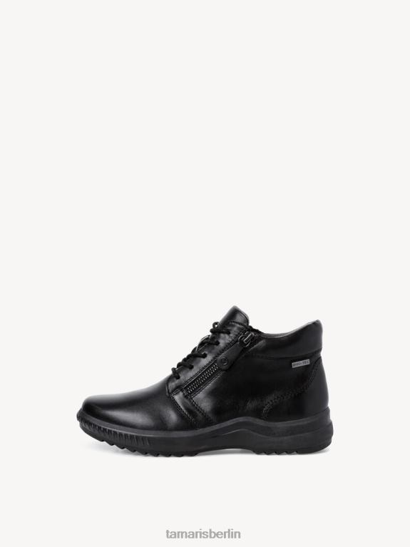 de Tamaris Frauen Lederstiefelette - Schwarz/Schwarzes Nappaleder 0LHV41388 Schuhe