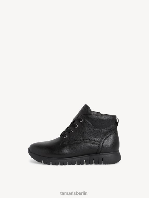 de Tamaris Frauen Lederstiefelette - Schwarz/Schwarzes Nappaleder 0LHV41418 Schuhe