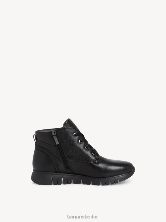 de Tamaris Frauen Lederstiefelette - Schwarz/Schwarzes Nappaleder 0LHV41418 Schuhe