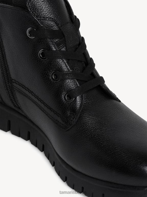 de Tamaris Frauen Lederstiefelette - Schwarz/Schwarzes Nappaleder 0LHV41418 Schuhe
