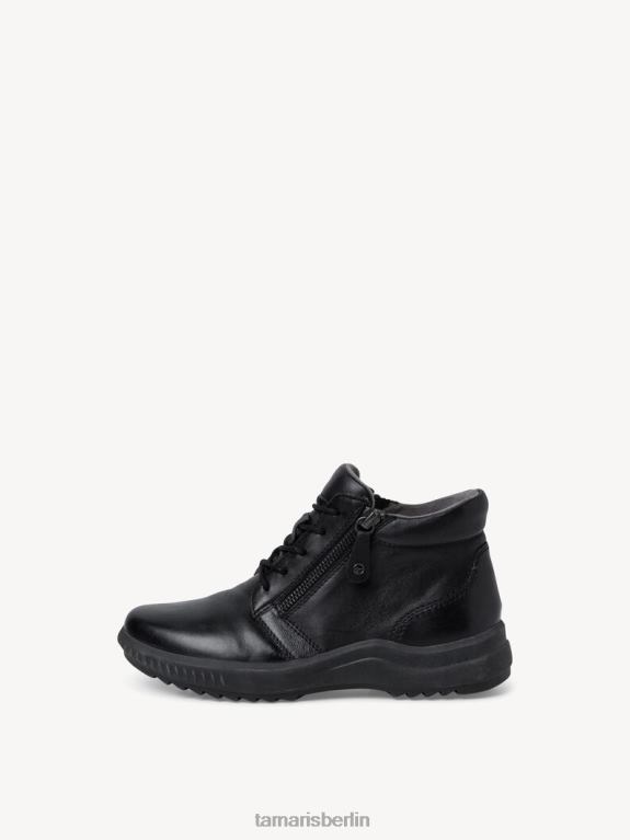 de Tamaris Frauen Lederstiefelette - Schwarz/Schwarzes Nappaleder 0LHV41808 Schuhe