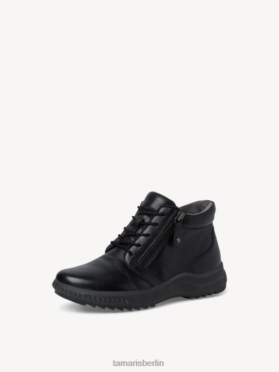 de Tamaris Frauen Lederstiefelette - Schwarz/Schwarzes Nappaleder 0LHV41808 Schuhe