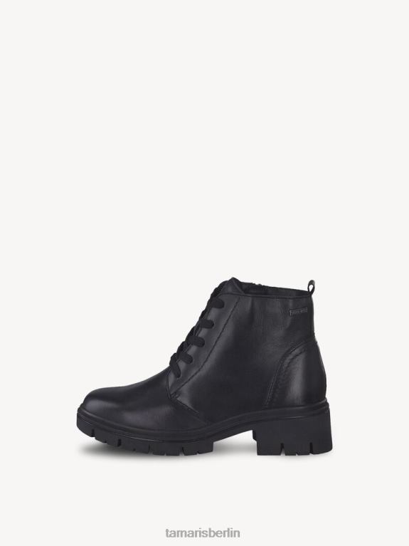 de Tamaris Frauen Lederstiefelette - Schwarz/Schwarzes Nappaleder 0LHV41867 Schuhe