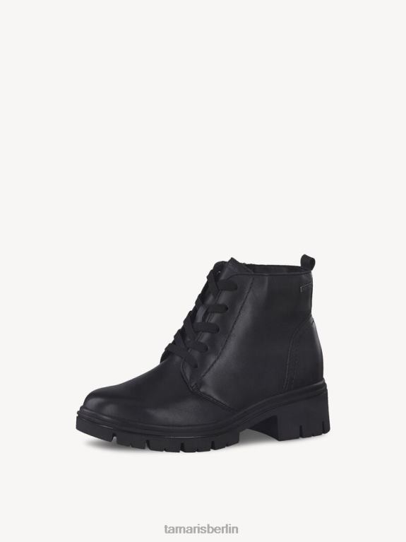 de Tamaris Frauen Lederstiefelette - Schwarz/Schwarzes Nappaleder 0LHV41867 Schuhe