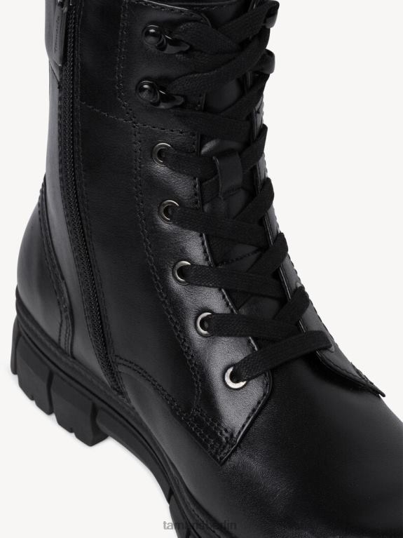 de Tamaris Frauen Lederstiefelette - Schwarz/Schwarzes Nappaleder 0LHV4359 Schuhe