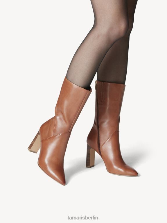 de Tamaris Frauen Lederstiefelette - braun/cognac 0LHV41460 Schuhe