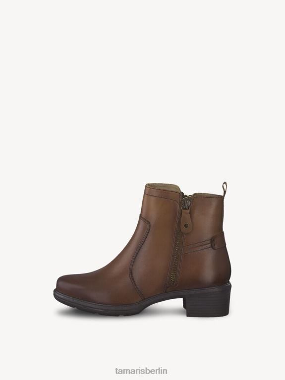 de Tamaris Frauen Lederstiefelette - braun/cognac 0LHV41862 Schuhe